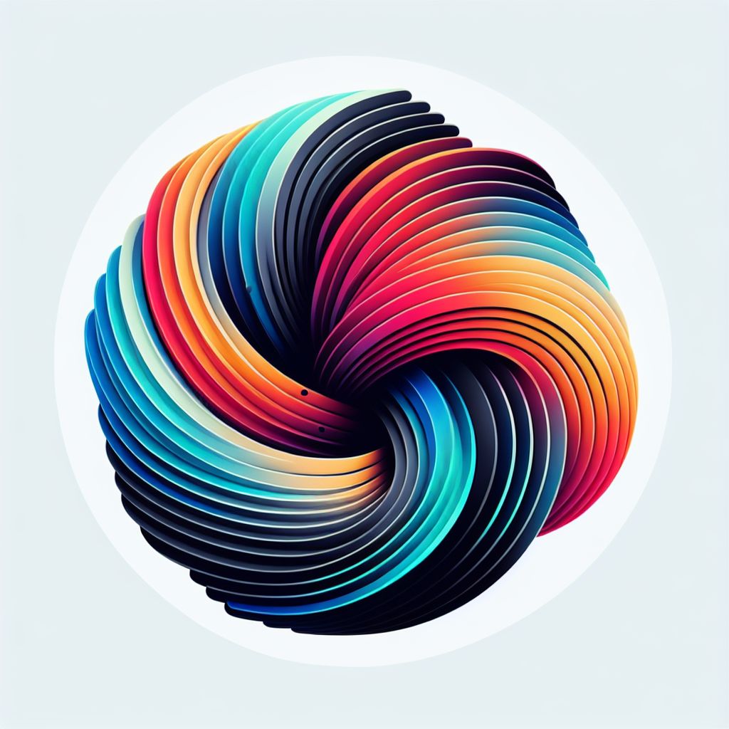 Innovative in illustration style with gradients and white background