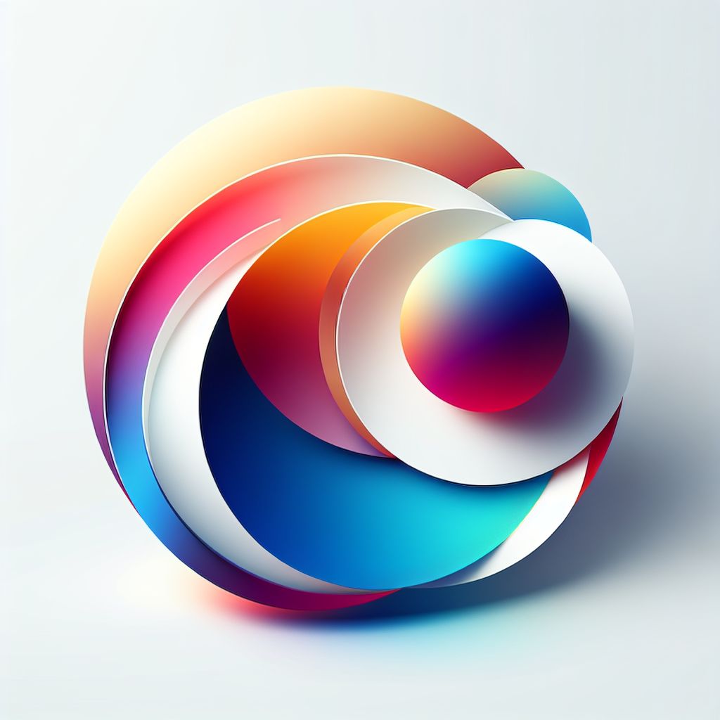 Rule in illustration style with gradients and white background