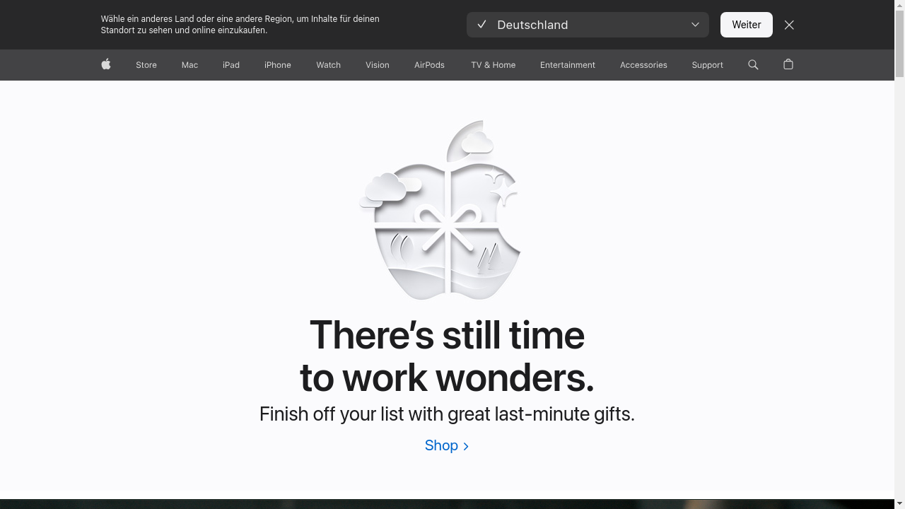 Apple website